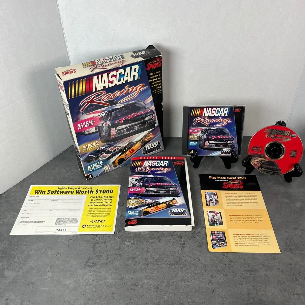 NASCAR Racing 1999 PC Game‎ CD ROM Complete In Box with Manuals EUC